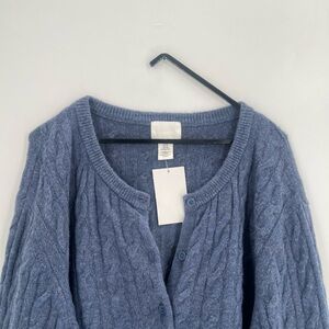 H&M Cable Knit Dusty Blue Cardigan